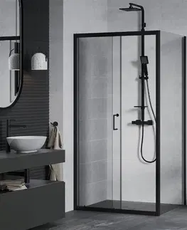 Sprchovacie kúty MEXEN/S - APIA sprchovací kút 105x100 cm, transparent, čierna 840-105-100-70-00