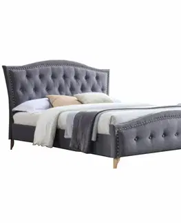 Postele Manželská posteľ, sivá, 160x200, GIOVANA
