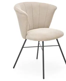 Jedálenské stoličky HALMAR K459 jedálenská stolička béžová / čierna