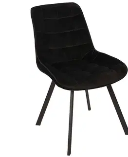 Čalúnené stoličky Stolička Simon čierna