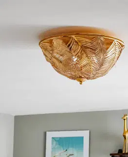 Stropné svietidlá Ferro Luce Felce – zlaté dizajnové stropné svietidlo
