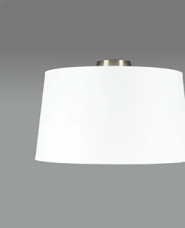 Stropne svietidla Moderné stropné svietidlo oceľové s bielym tienidlom 45 cm - Combi