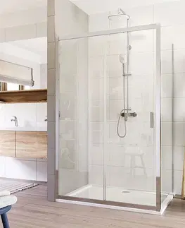 Sprchovacie kúty MEREO - Sprchový kút, LIMA, obdĺžnik, 110 x 100 cm, chróm ALU, sklo Číre CK87433K