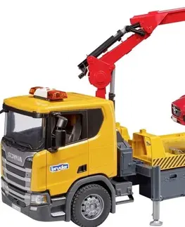 Hračky - dopravné stroje a traktory BRUDER - Scania Super 560R odťah s autom