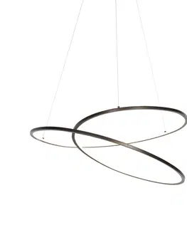 Zavesne lampy Dizajnové závesné svietidlo bronzové 72 cm vrátane LED 3-stupňovo stmievateľné - Rowan