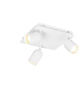 Bodove svetla Moderné kúpeľňové bodové biele štvorcové 3-svetlo IP44 - Ducha