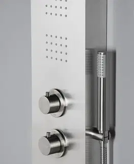 Kúpeľňa SAPHO - PRESTIGE sprchový panel s termostat. batériou 200x1400 nerez mat WN337