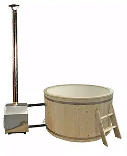 Vírivé bazény DEOKORK Drevená kaďa s vložkou Hot tub (900L)