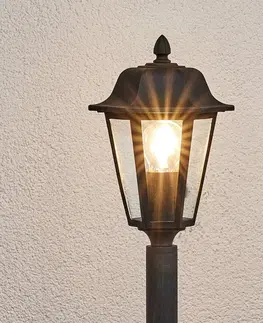 Osvetlenie príjazdovej cesty Lindby Stĺpikové svietidlo Lamina v tvare lucerny