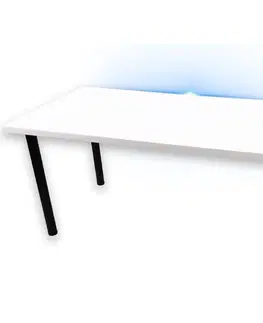 Moderné kancelárske stoly Písací Stôl Pre Hráča 136x66x28 Model 1 Biely Top