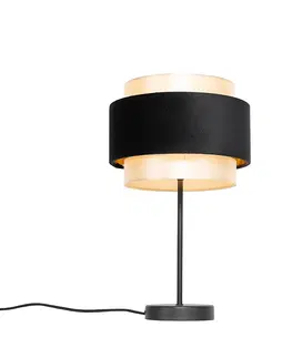Stolove lampy Moderná stolná lampa čierna so zlatou - Elif