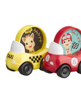 Náučné hračky VULLI - Set 2 autíčok Sophie la girafe