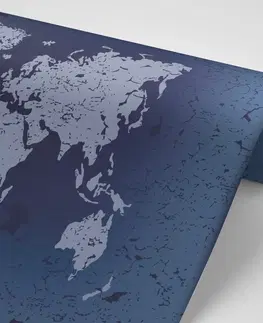 Samolepiace tapety Samolepiaca tapeta stará mapa na modrom abstraktnom pozadí