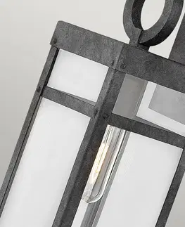 Vonkajšie nástenné svietidlá Quintiesse Vonkajšie nástenné svietidlo Porter, čierne, výška 47,4 cm