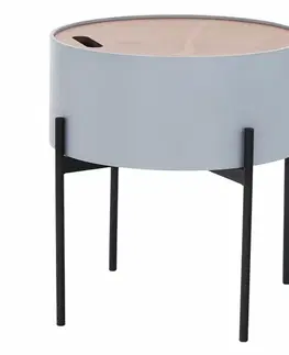 Konferenčné stolíky Príručný stolík, sivá/prírodná/čierna, MOSAI