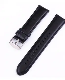 Príslušenstvo k wearables Čierny kožený náramok pre Samsung Galaxy Watch - SM-R810, 42mm