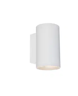 Nastenne lampy Moderné nástenné svietidlo okrúhle biele - pieskové