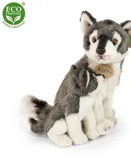 Plyšové hračky RAPPA - Plyšový vlk s mláďaťom 27cm ECO-FRIENDLY