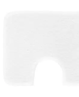 Koberce a koberčeky Grund WC predložka s výrezom Melange biela, 50 x 60 cm