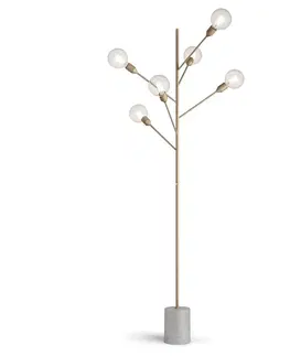Stojacie lampy Modo Luce Modo Luce Baobab stojacia lampa 6-pl. matná zlatá