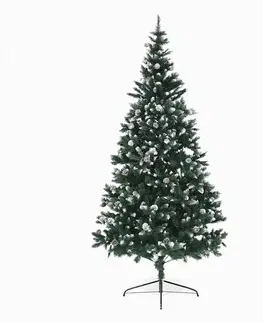 Vianočné stromčeky Vianočný stromček so šiškami, posnežený, 220 cm, CHRISTMAS TYP 4