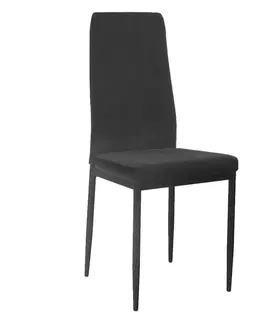 Stoličky Jedálenská stolička, tmavosivá/čierna, ENRA