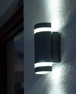 Vonkajšie nástenné svietidlá LUTEC Vonkajšie nástenné svietidlo Focus 2 svetlá, antracit