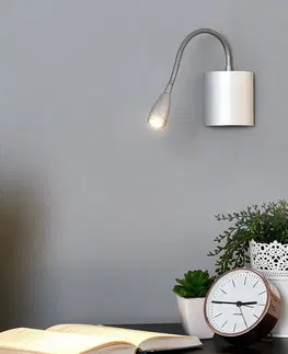 Nástenné svietidlá Lucande Flexibilná nástenná lampa na čítanie Anneli s LED