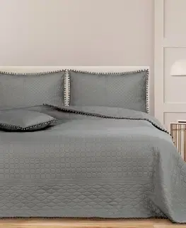 Prikrývky na spanie AmeliaHome Prehoz na posteľ Meadore sivá, 220 x 240 cm