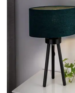 Lampy   - Stolná lampa OVAL 1xE27/15W/230V zelená 