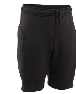 nohavice Detské brankárske šortky F100 čierne
