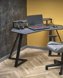 Pracovné stoly PC stôl FORKS Halmar