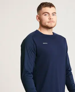 dresy Futbalový dres s dlhým rukávom VIRALTO CLUB námornícky modrý