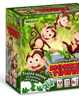 Hračky rodinné spoločenské hry WADER - Opičia veža - rodinná hra