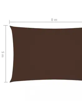 Stínící textilie Tieniaca plachta obdĺžniková 5 x 8 m oxfordská látka Dekorhome Tehlová