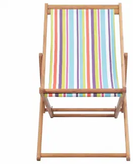 Záhradné kreslá a stoličky Skladacia plážová stolička látková Sivá