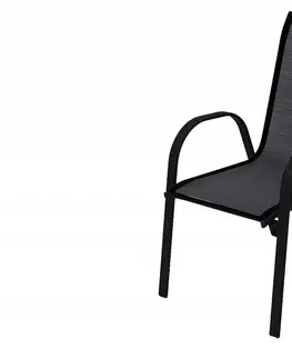 Záhradné stoličky a kreslá DEOKORK Záhradné kreslo GLORIA (čierna)