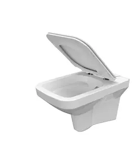 Záchody CERSANIT - SET 742 ZÁVESNÁ WC MISA COMO CLEANON so sedadlom DUR ANTI Softclose K701-102