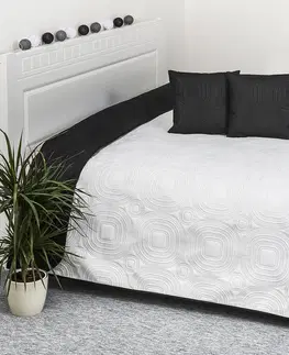 Prikrývky na spanie 4Home Prehoz na posteľ Doubleface biela/čierna, 220 x 240 cm, 40 x 40 cm