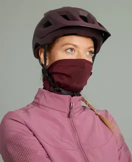 bundy a vesty Dámska zimná bunda na horskú cyklistiku ružová