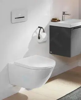 Záchody VILLEROY & BOCH - Subway 3.0 Závesné WC s doskou, SoftClosing, TwistFlush, CeramicPlus, alpská biela 4670TSR1