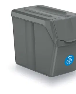 Odpadkové koše NABBI ISWB20S3 odpadkový kôš na triedený odpad (3 ks) 20 l sivý kameň