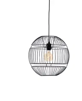 Zavesne lampy Moderne hanglamp zwart 38 cm - Sphaera