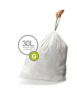 Odpadkové koše Vrecia do odpadkového koša 30 L, Simplehuman typ G zaťahovacie, 3 x 20 ks (60 vriec)