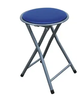 Taburetky Skladací taburet/stolička, modrá, IRMA
