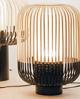 Stolové lampy Forestier Forestier Bamboo Light M stolná lampa 39 cm čierna