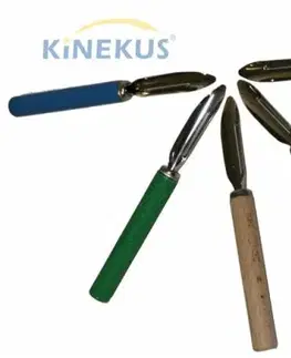 Škrabky Kinekus Škrabka na zemiaky, nerezová čepeľ, drevená rukoväť, pre pravákov