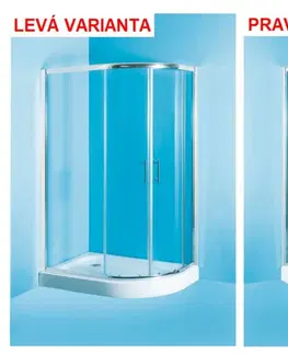 Sprchovacie kúty HOPA - Sprchovací asymetrický kút s vaničkou IBIZA II - Farba rámu zásteny - Hliník chróm, Rozmer A - 100, Rozmer B - 80, Smer zatváranie - Ľavé (SX), Výplň - Číre bezpečnostné sklo - 5 mm OLBIBI210L
