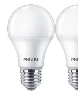 LED osvetlenie Philips SADA 2x LED Žiarovka Philips A60 E27/10W/230V 4000K 
