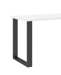 Jedálenské stoly SHIVA priemyselný 138 x 67, biely